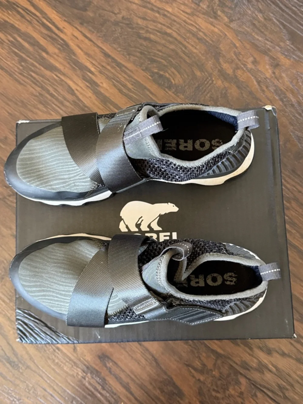 Sorel Women's Slip-On Knit Sneaker in Black and Gray - Picture 6 of 16